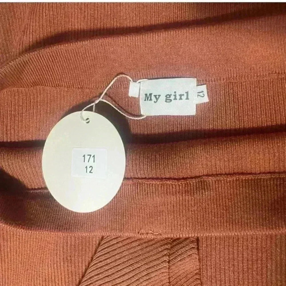 MY GIRL Cutout Knit Midi Dress-Halter, Backless, Rust Brown - Sexy Summer Dress - Picture 12 of 13